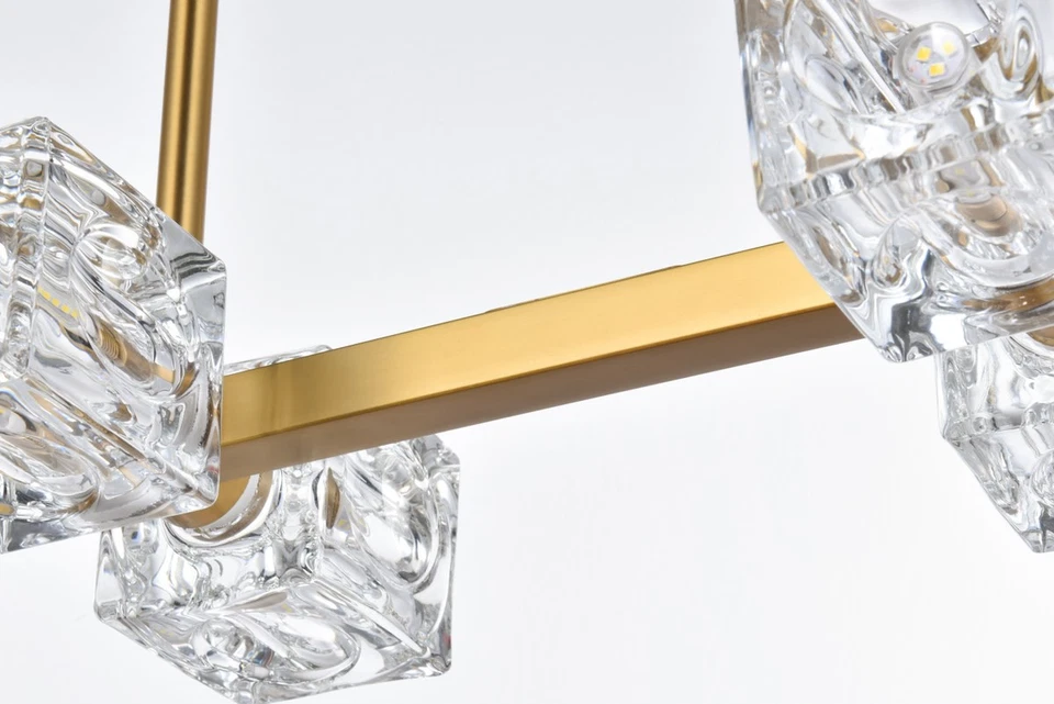 Elegante Iluminación LD920D30 Lyra 8 Luces 30"W Colgante Lineal - Negro Foto 3 de 4