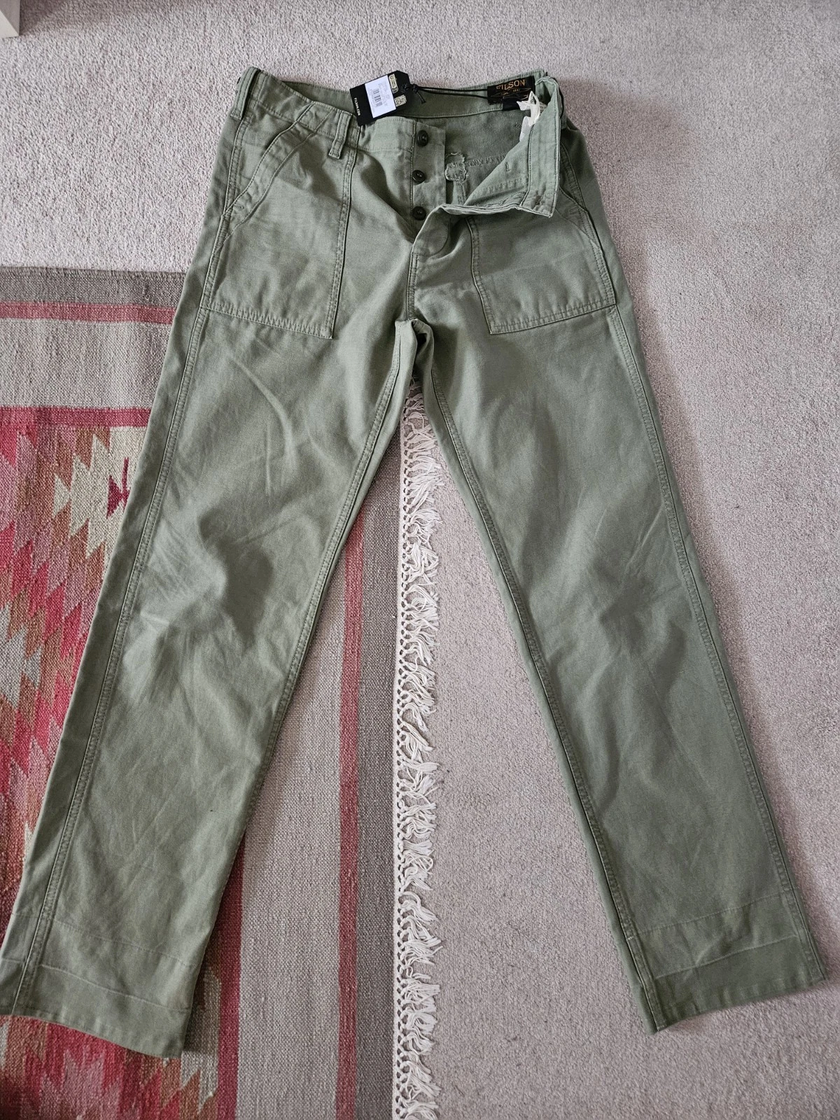 FILSON FIELD SUPPLY PANTS TROUSERS WASHED FATIGUE GREEN SIZE 32 WITH TAGS
Opens in a new window or t