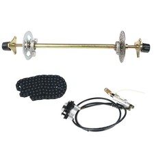 29" Go Kart Rear Live Axle Kit Chain Sprocket Brake Wheel Hub Assembly ATV Quad