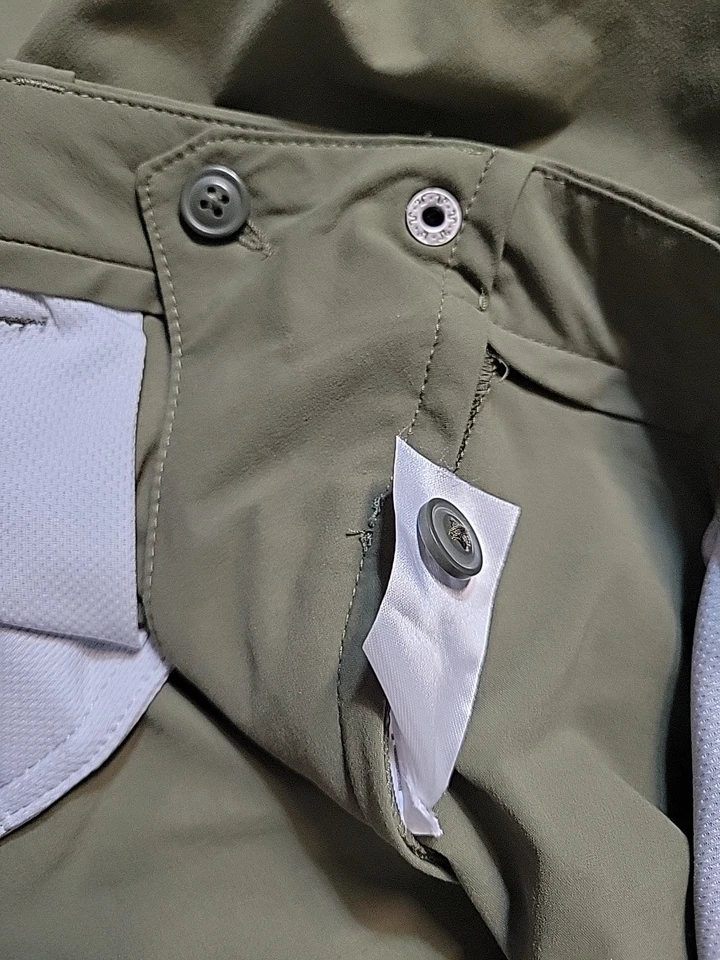 Pantalones Cortos J.Crew Poliéster Para Hombre W38 L10.5 Verde Oliva Chino Informal Cremallera Bolsillo Trasero Foto 4 de 4