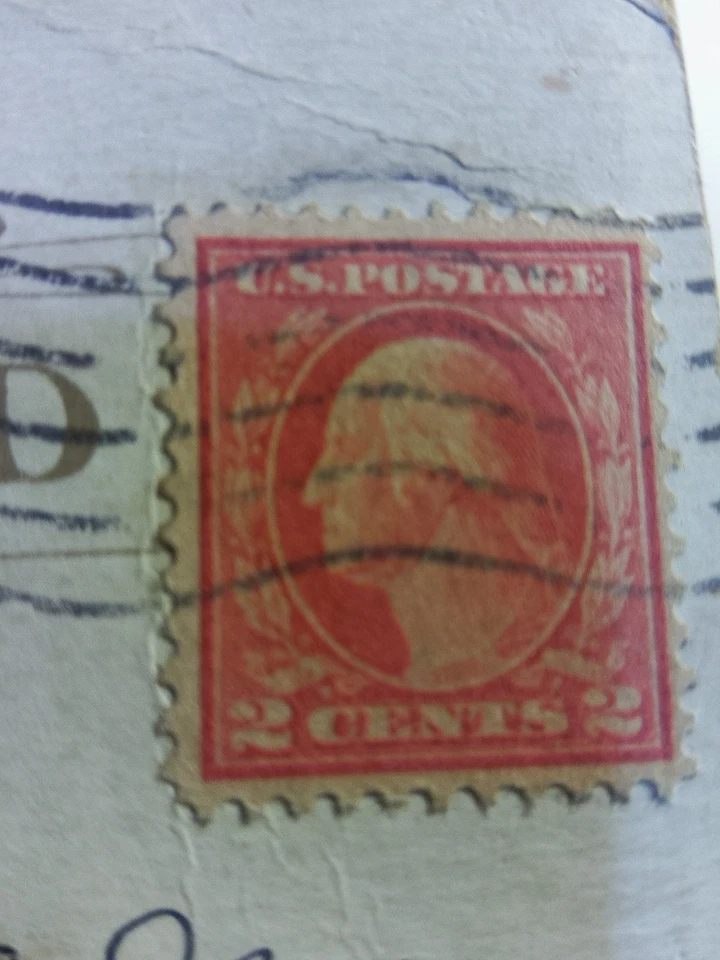 US Scott#519 1917 2 cent George Washington, carmine, perf 11 - Image 2 of 4