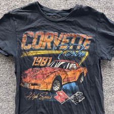 Chemistry T-shirt Mens Size Small Black 1981 Corvette Turbo Graphic Cotton Tee