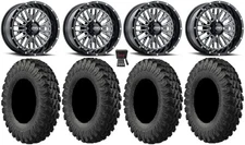 ITP Momentum 15" Wheels Milled 37" MotoRally Tires Polaris Sportsman / RZR /