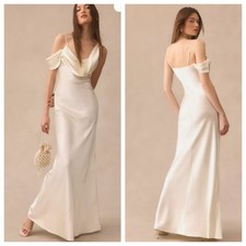 Reformation Ronda Ivory Silk One-Shoulder Maxi Dress 8