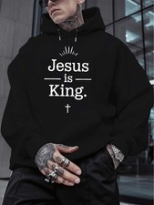 Jesus Is King Men's sweatshirt black hoodie large size New fashion Men's street