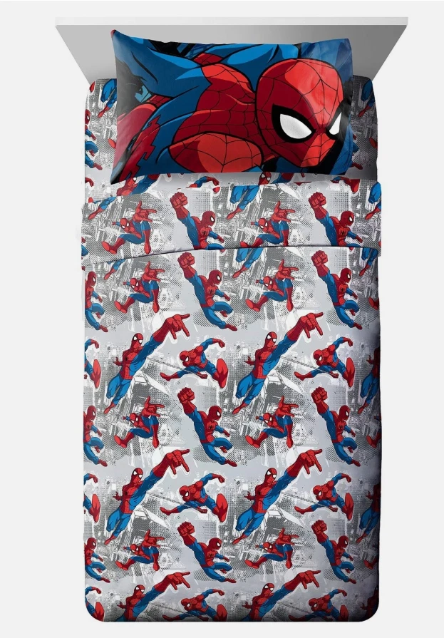 Juego de Sábanas Completo Marvel Spiderman Burst - Juego de 4 Piezas Súper Suave Nuevo Foto 2 de 4