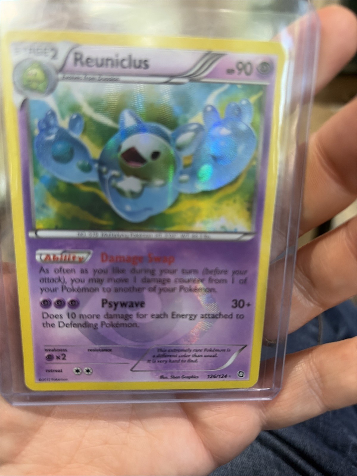 2012 POKEMON DRAGONS EXALTED REUNICLUS #126 SECRET RARE HO/DMG