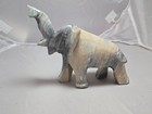 Vintage Hand Carved Onyx Marble Stone Elephant Trunk Up Tusks 5.5" Figurine — photo 6