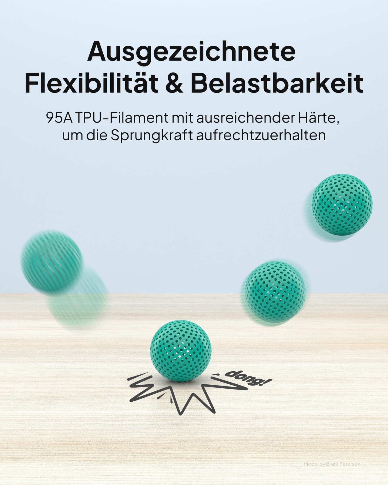 ELEGOO TPU Filament 1.75MM Weiß 95A Flexibles Für 3D-Drucker 1KG Spule - Bild 2