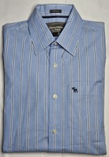 Mens Abercrombie  Fitch Long Sleeve Striped Button Up Shirt Medium