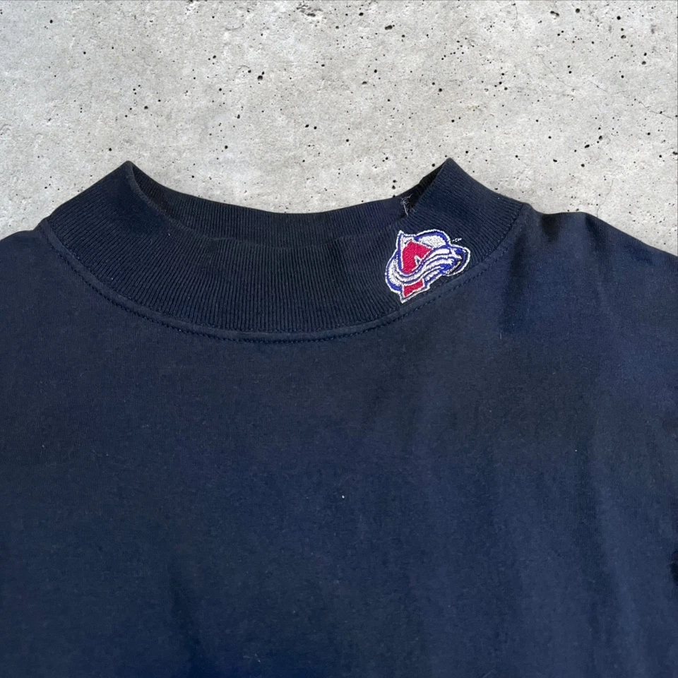 Colorado Avalanche 高领长袖黑色颈部标志刺绣 y2k — 第 2/4 张图片