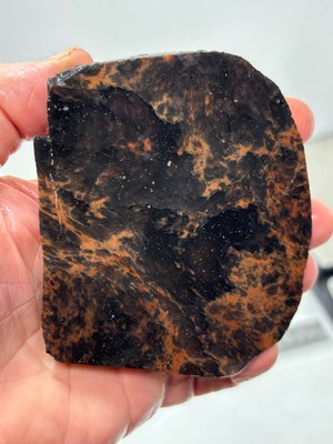 Tri-flow Sheen/Lace Obsidian Slab Lapidary Cabbing Knapping Combo ship avail