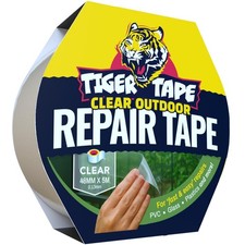 Tiger Tape® Waterproof Outdoor Clear Repair Tape. Automotive Repairs (48mm x 5m)