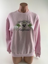 Victoria's Secret PINK Spring Orchid Ivy Fleece Crew Neck Sweatshirt Pink S NWT