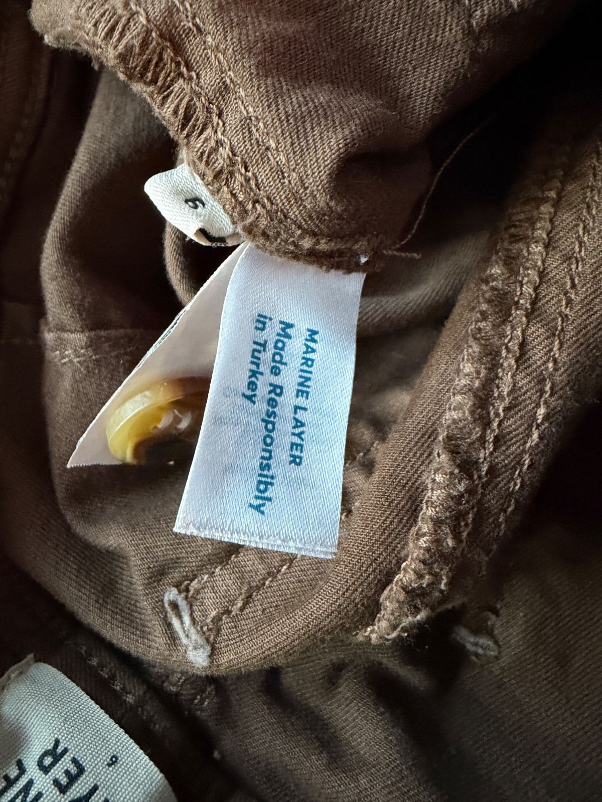 Marine Layer Brown Bridget front patch pocket bro… - image 5