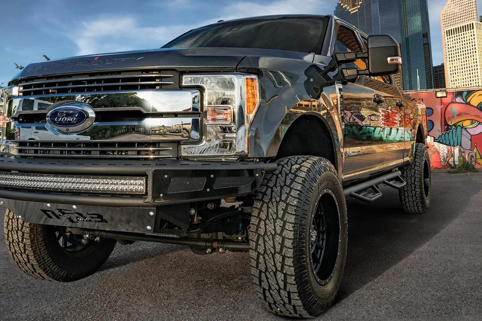 For Chevy Silverado 2500 HD 07-13 3" Podium Cab Length Black Round Side Steps Foto 4 de 4