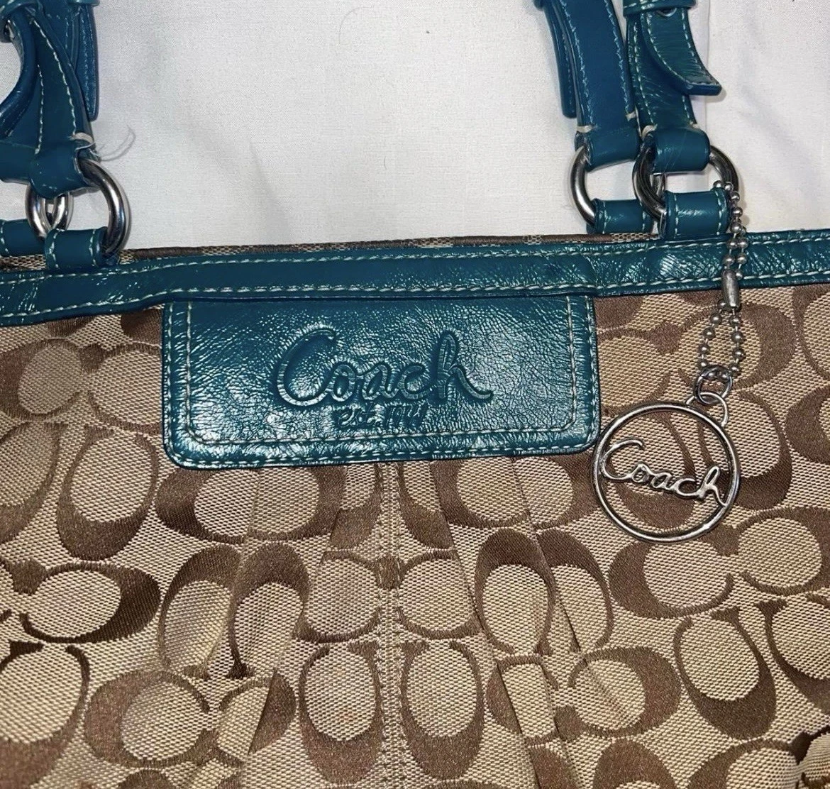 Coach vintage Y2K F14281 modello classico C con accenti blu