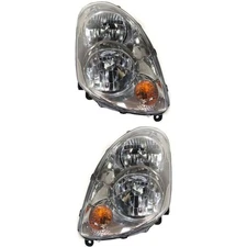 Left and Right Headlights For Infiniti G35 2003-2004 Halogen with Bulb(s) Sedan