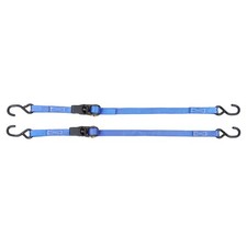 2 Pack 1 Inch x 4 FT Boat Transom Tie Down Straps 2400LBS Blue Ratchet Straps