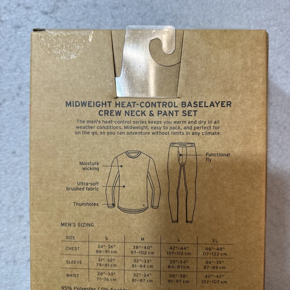 DAMAGED BOX 2-Piece Set Eddie Bauer Heavyweight Base Layer Crew Pant Mens Med - Image 4 of 4