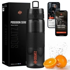 SQUATZ 700ml Sports Water Bottle Infuser BPA Free Secure Lock Ring Durable