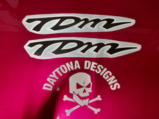 TDM BLACK & WHITE FAIRING PANEL PAIR MEDIUM  CUSTOM DECALS STICKERS GRAPHICS