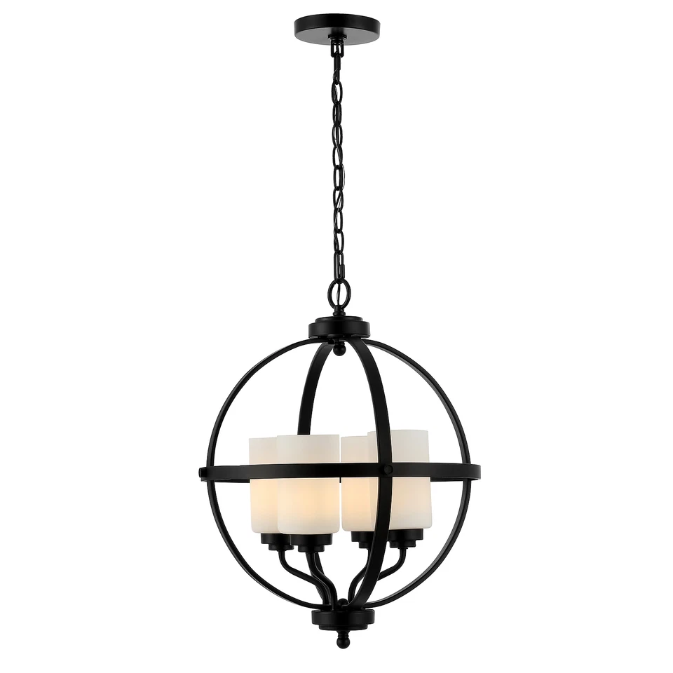 SAFAVIEH Forler 4 Light 17 Inch Pendant | Black | — 第 3/4 张图片