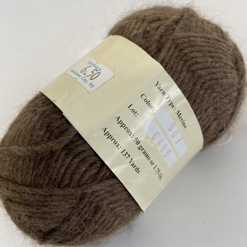 Frog Tree FrogTree 100% Merino Wool Brown Taupe Worsted Single Skein Discont. - Picture 3 of 3