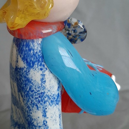 Vintage 1950er Zelezny Brod Sklo Tschechische mundgeblasene Kunst Glas Clown Figur 9" - Bild 8 von 17