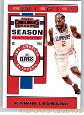 2019-20 NBA Contenders #55 Kawhi Leonard