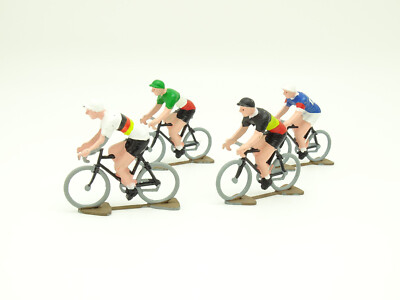 Lot De 4 Figurines Tour De France Alu - Coureurs Cyclistes - Échelle 1/32 - Occasion
