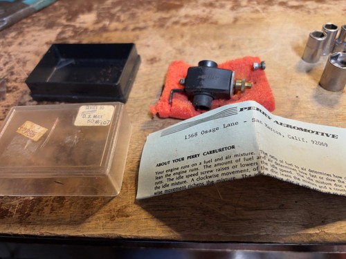 Vintage Perry Aeromotive Series 80 Standard Carburetor Unused w Case & Paperwork