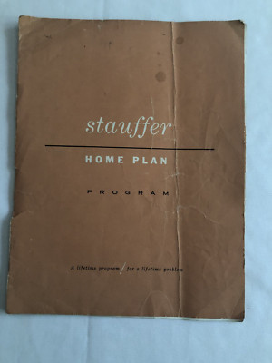 Vtg BH Stauffer Home Plan Program 1954 Office Gym Program with original inserts
