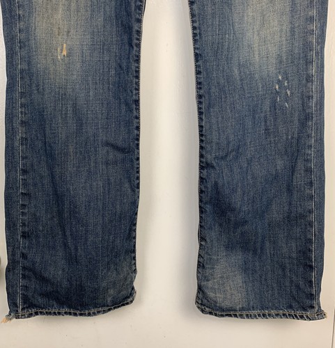 Abercrombie & Fitch Mens Jeans 34x32 Low Rise Boot Button Fly Extra Heavy Ounce - Picture 6 of 19