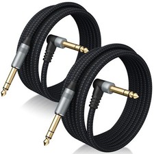 TRS 1/4 Inch Audio Cable 10FT - Noise Free Balanced Interconnect 2 Pack