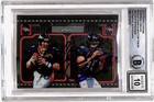John Elway & Tim Tebow Signed 2010 Chrome Gridiron Trading Card BAS Slab 40768