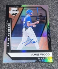 2021 Elite Extra Edition PRIME NUMBERS JAMES WOOD On Card Auto Rookie #69/79