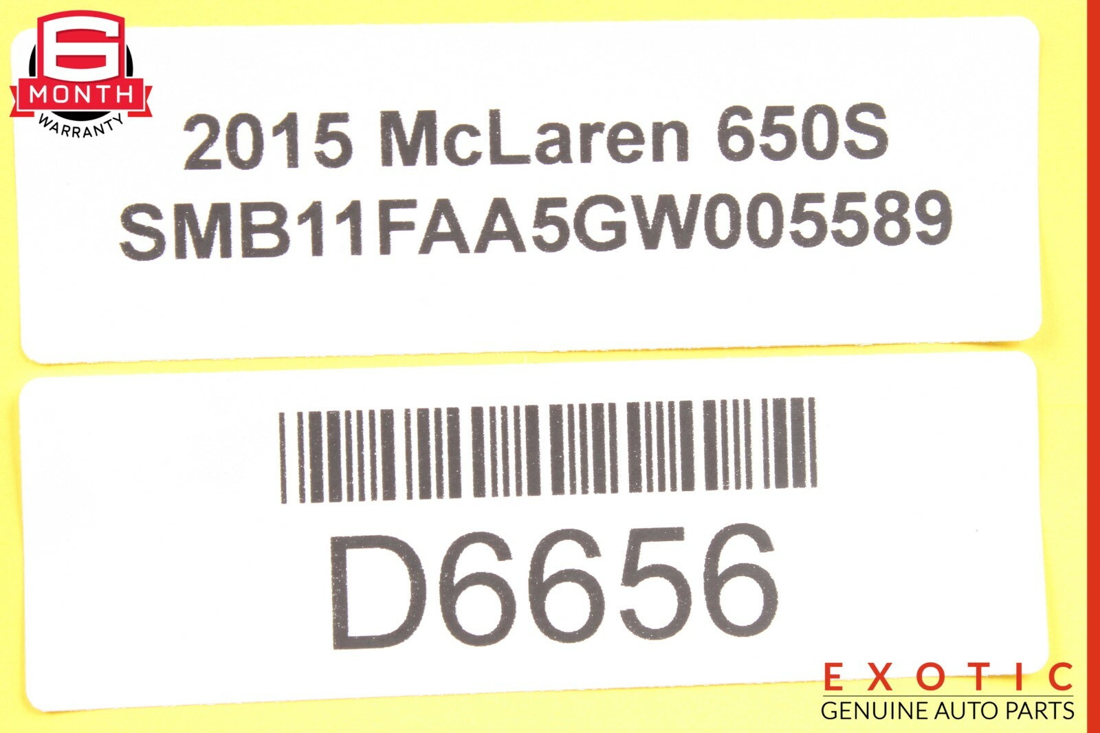 15-17 McLaren 650S Left Driver Side Air Hose OEM