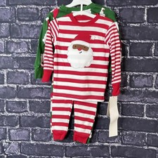Just One You By Carters 12 Month Black Santa Pajama PJ 2-pc Pajama Set 2 sets