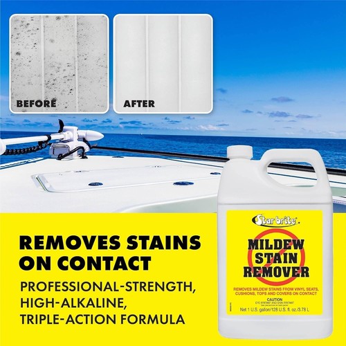 StarBrite Mold & Mildew Stain Remover 1 Gal + 22oz Spray Cleaner Removes Stains - Picture 3 of 6