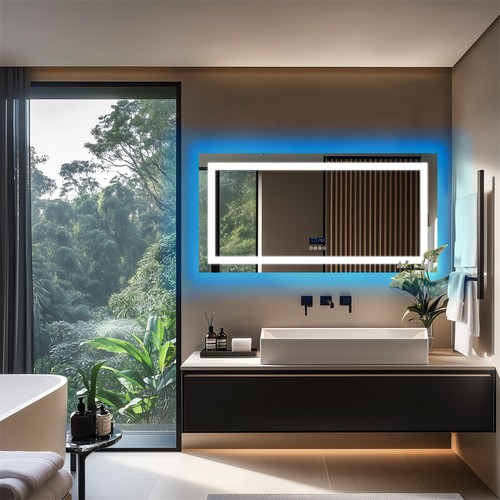 1200MM Large Bluetooth LED Bathroom Mirror Adjustable RGB Vanity Mirror Music - Picture 7 of 20