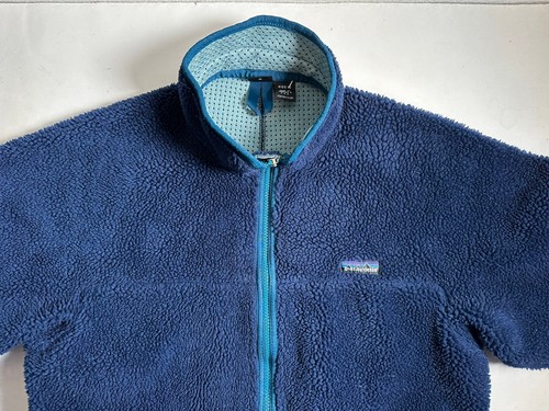 Rare Vintage Patagonia Retro Deep Pile Cardigan Kids Sz 14 Made In USA Full Zip - Picture 2 of 10