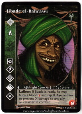 Jibade el-Bahrawi Advanced Ishtarri Ebony Kingdom V:TES VTES Vampire CCG