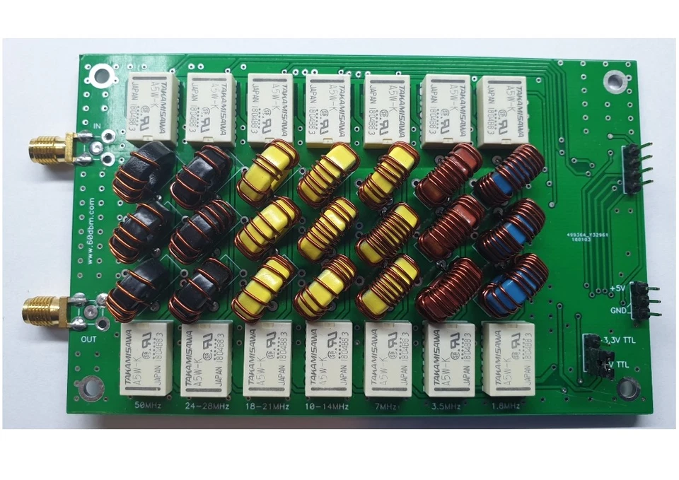 LPF HF +50MHz für HERMES Odyssey HiQSDR WSPR Raspberry Pi 20W, Tiefpassfilter