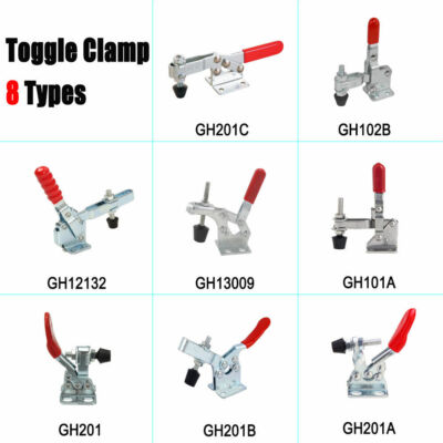 1x Small Toggle Clamp Metal Horizontal Quick Release Antislip Hand Tool Silber