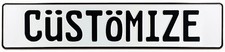 Custom European License Plate
