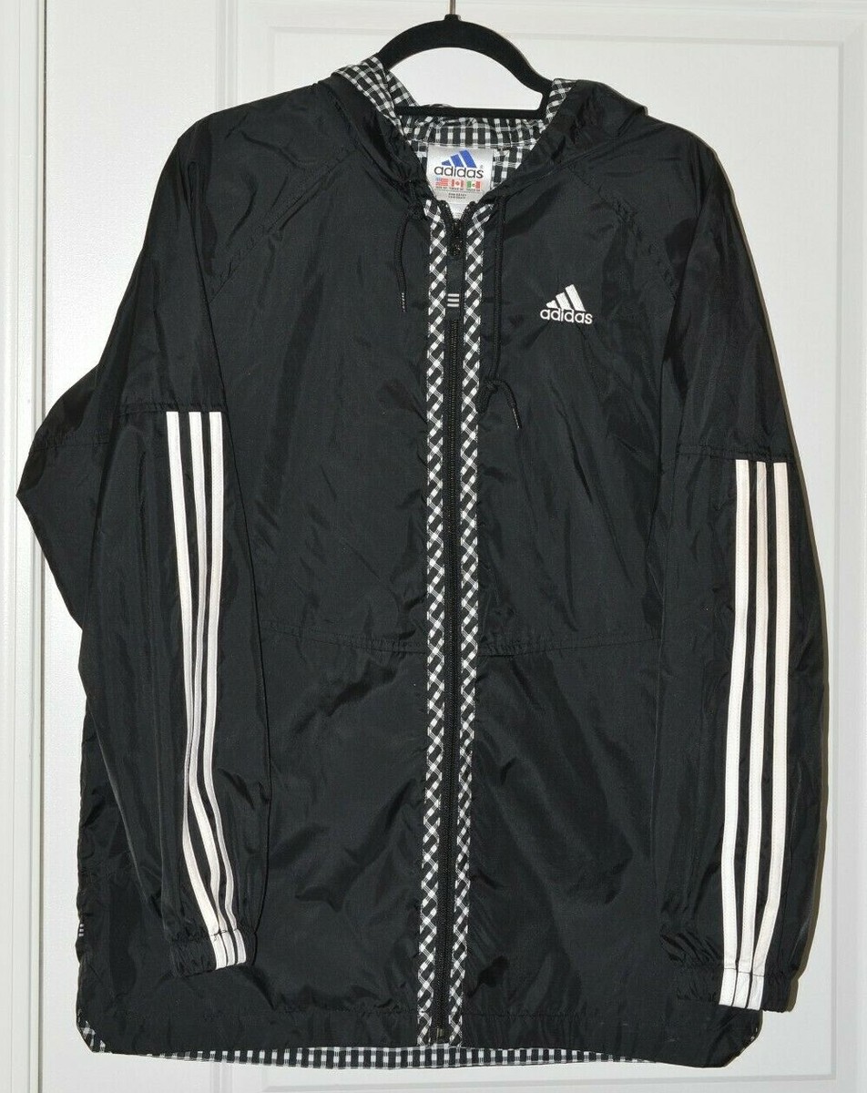 Adidas Mens Track Suit Black White Stripe Size M Vintage 1999