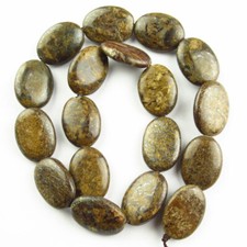 22x15x6mm Natural Bronzite Oval Loose Beads 15.5 inch B59111