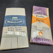 Hearthside Bias Tape & Trimtex Piping Percale Vintage NOS