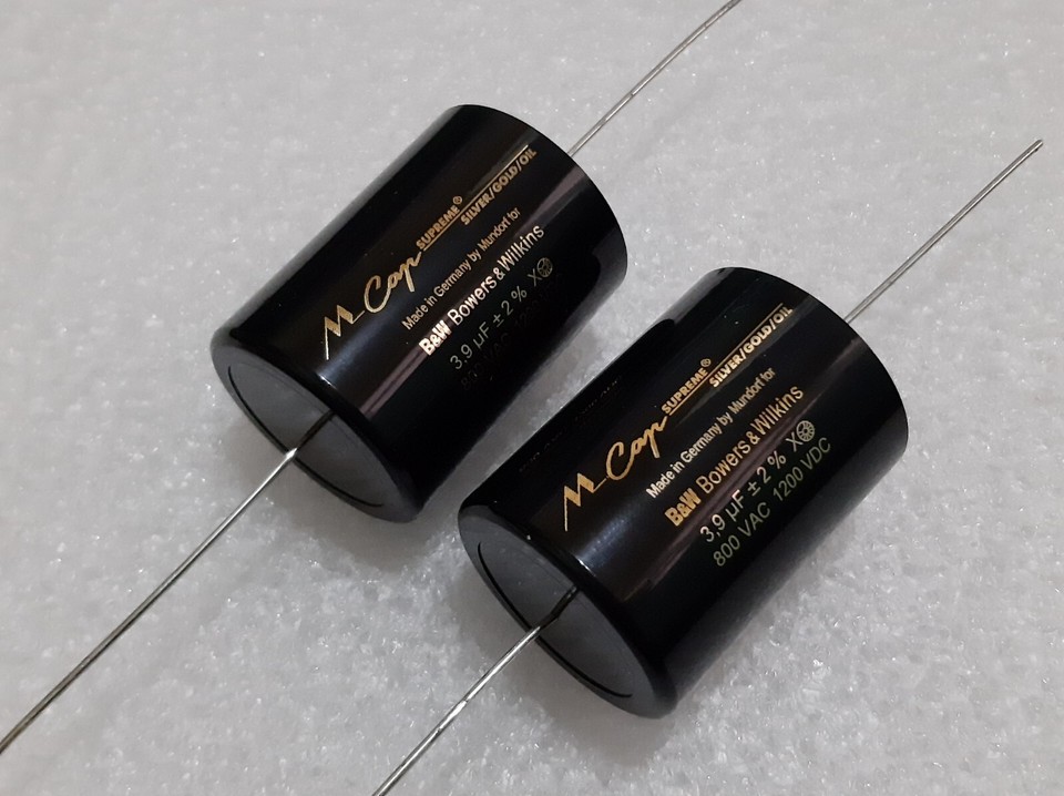 Mundorf Silver Gold Oil Capacitors 3.9uf. Matched Pair. Valve Amplifier